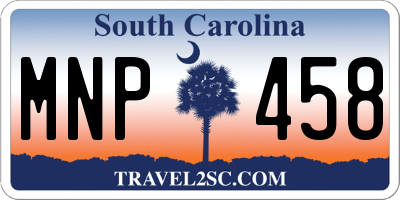 SC license plate MNP458