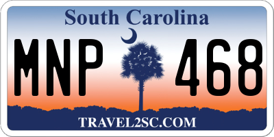SC license plate MNP468