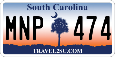 SC license plate MNP474