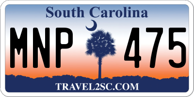 SC license plate MNP475