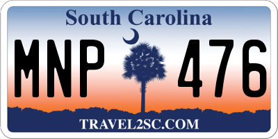 SC license plate MNP476