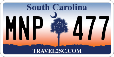 SC license plate MNP477