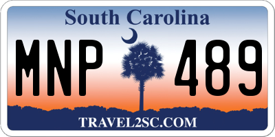SC license plate MNP489