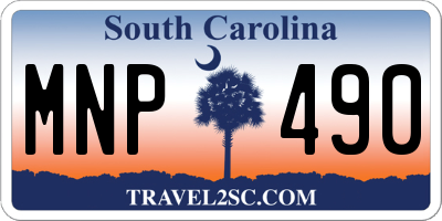 SC license plate MNP490