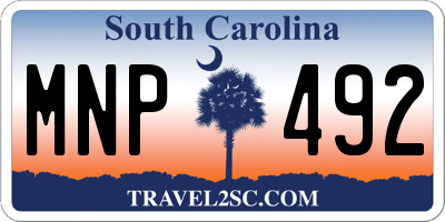SC license plate MNP492