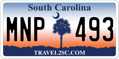 SC license plate MNP493