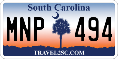 SC license plate MNP494