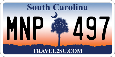 SC license plate MNP497