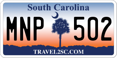 SC license plate MNP502