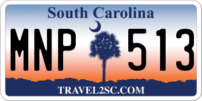 SC license plate MNP513