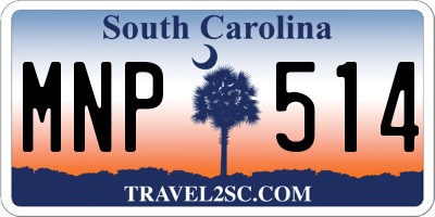 SC license plate MNP514