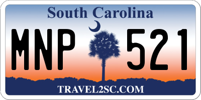 SC license plate MNP521