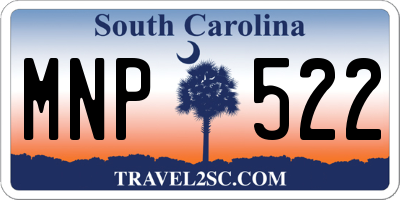 SC license plate MNP522