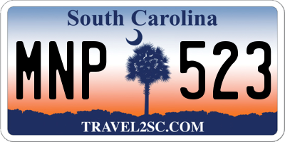 SC license plate MNP523