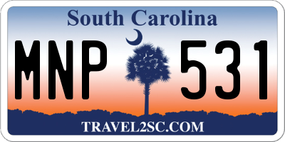 SC license plate MNP531