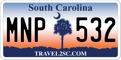 SC license plate MNP532