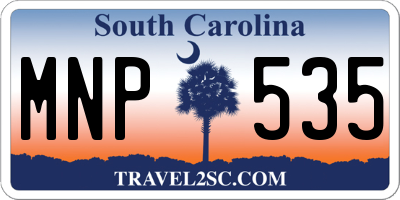 SC license plate MNP535