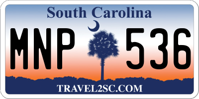 SC license plate MNP536