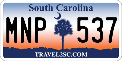 SC license plate MNP537