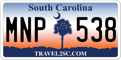 SC license plate MNP538