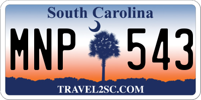 SC license plate MNP543