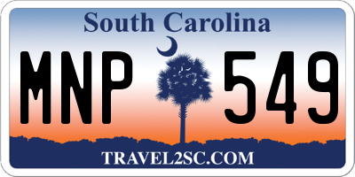 SC license plate MNP549