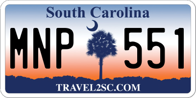 SC license plate MNP551