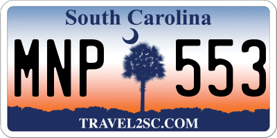 SC license plate MNP553