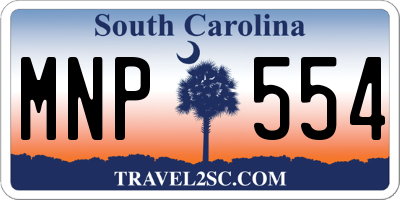 SC license plate MNP554