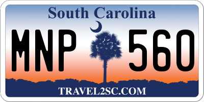 SC license plate MNP560