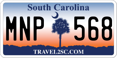 SC license plate MNP568
