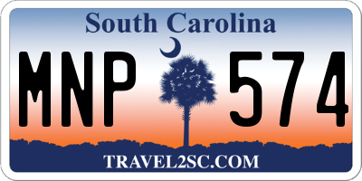 SC license plate MNP574