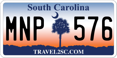 SC license plate MNP576