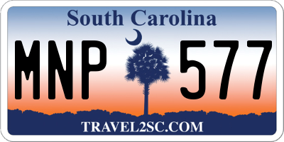 SC license plate MNP577