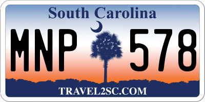 SC license plate MNP578