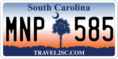 SC license plate MNP585