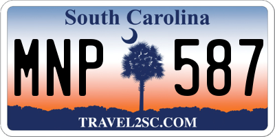 SC license plate MNP587