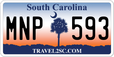 SC license plate MNP593
