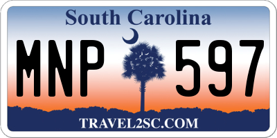 SC license plate MNP597