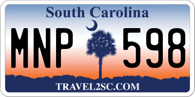 SC license plate MNP598