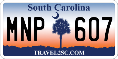 SC license plate MNP607