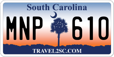 SC license plate MNP610