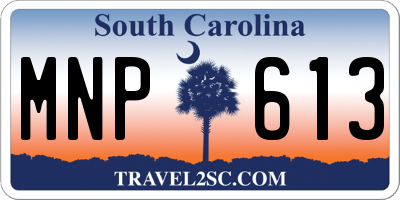 SC license plate MNP613