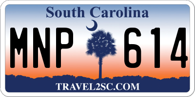 SC license plate MNP614