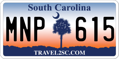 SC license plate MNP615