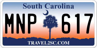 SC license plate MNP617