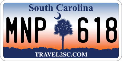 SC license plate MNP618
