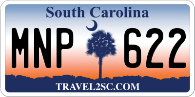 SC license plate MNP622