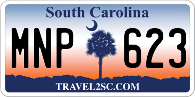 SC license plate MNP623