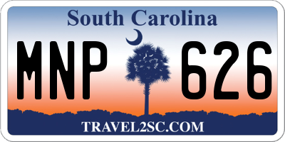 SC license plate MNP626